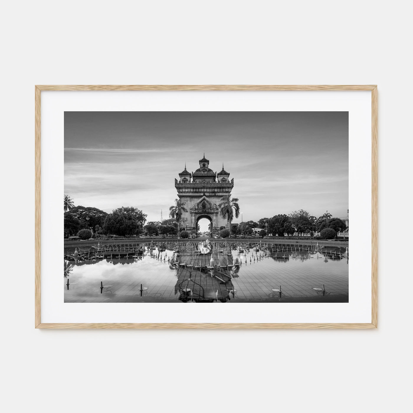 Laos Landscape B&W Poster