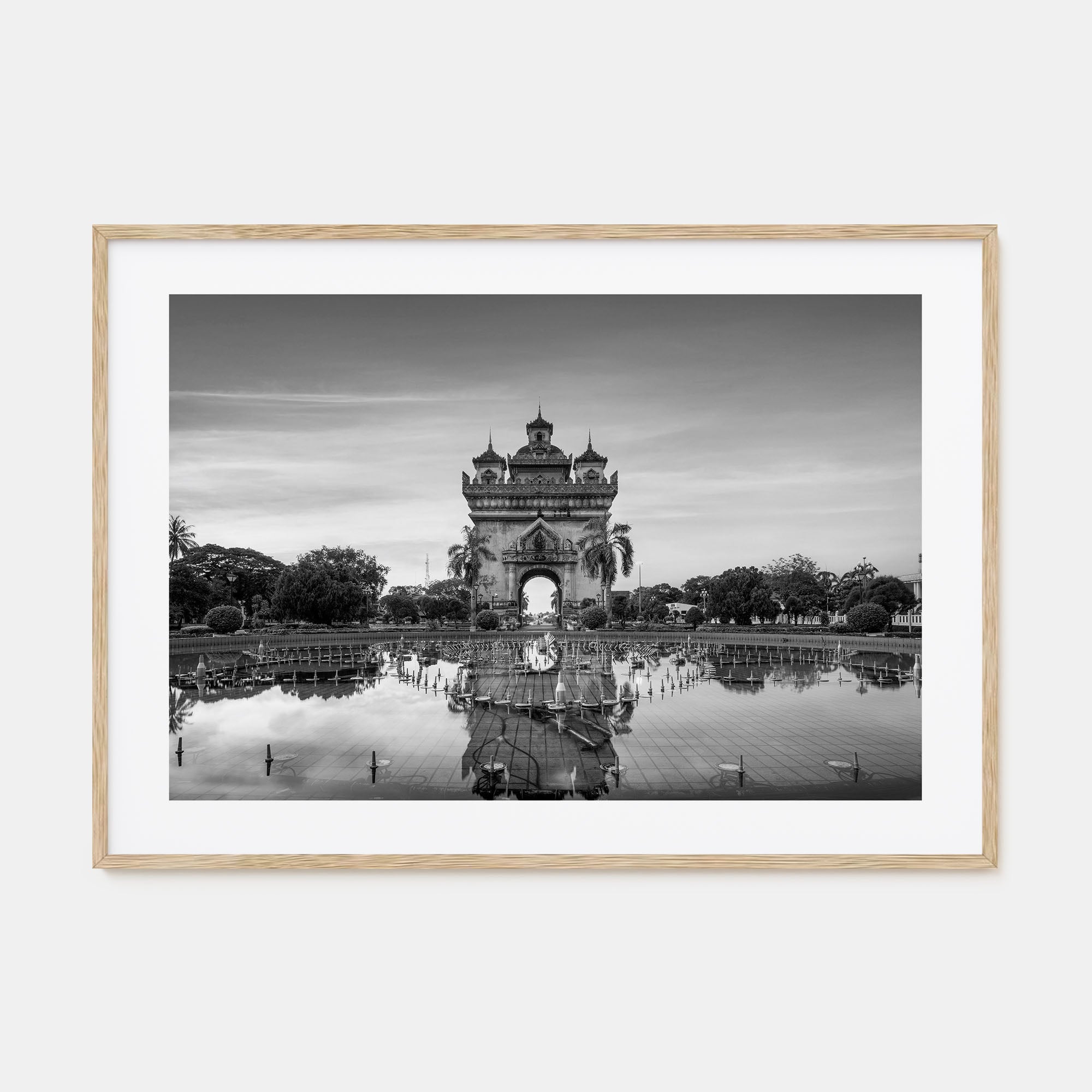 Laos Landscape B&W Poster
