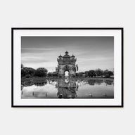 Laos Landscape B&W Poster