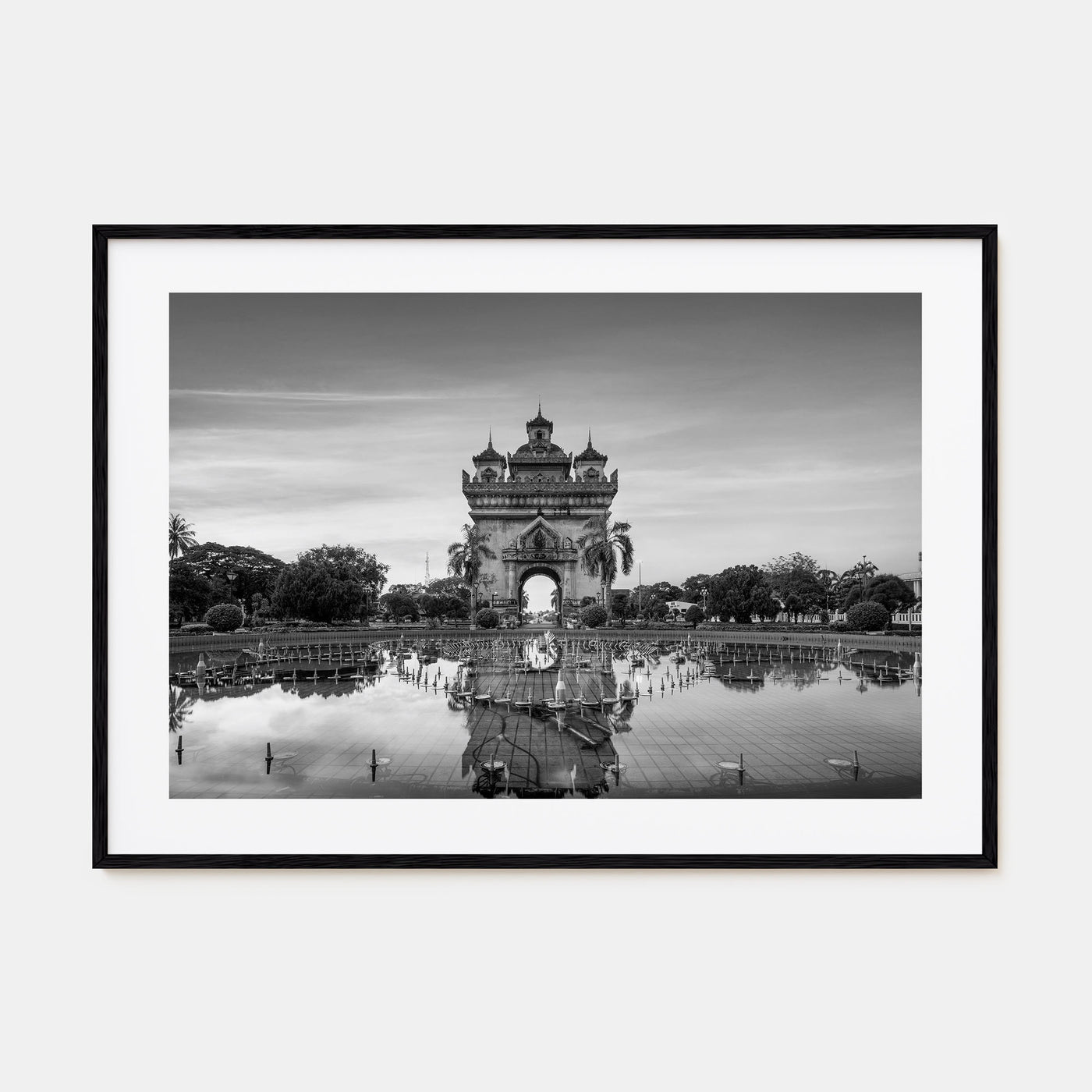 Laos Landscape B&W Poster