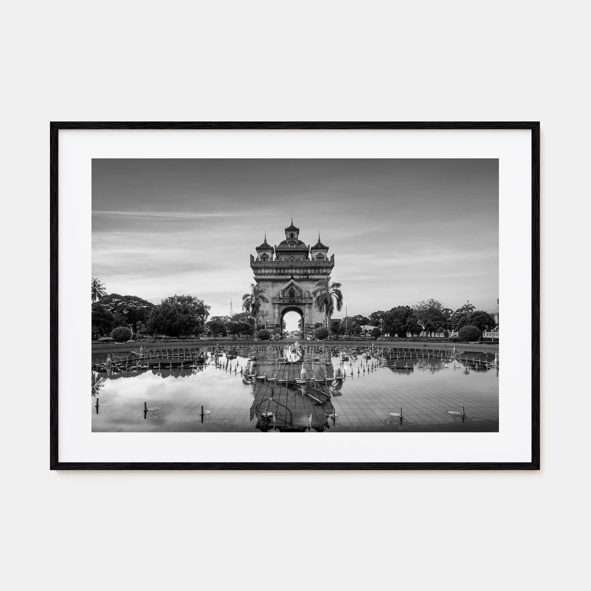 Laos Landscape B&W Poster