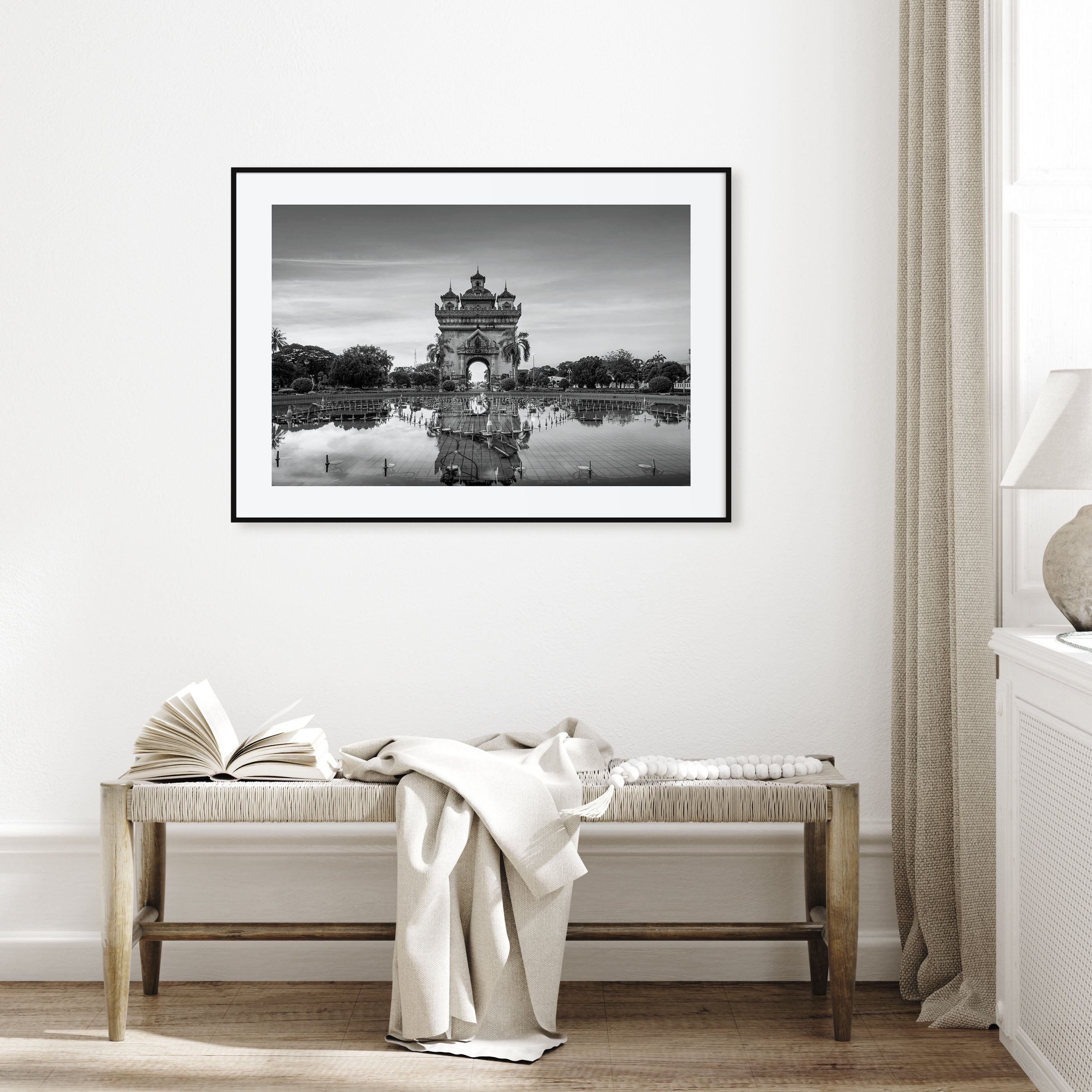 Laos Landscape B&W Poster