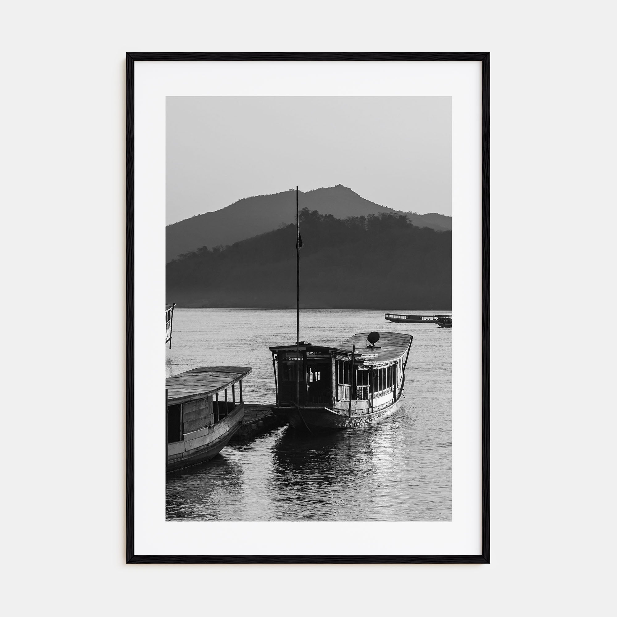Laos Photo B&W Poster