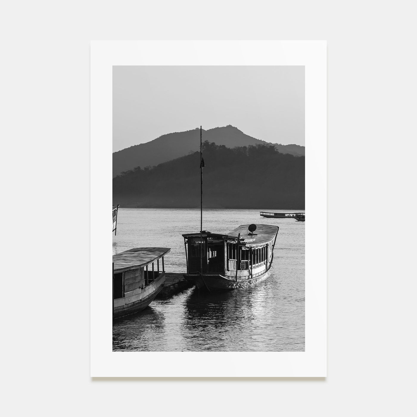 Laos Photo B&W Poster