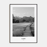 Laos Portrait B&W No 1 Poster