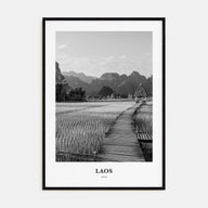 Laos Portrait B&W No 1 Poster