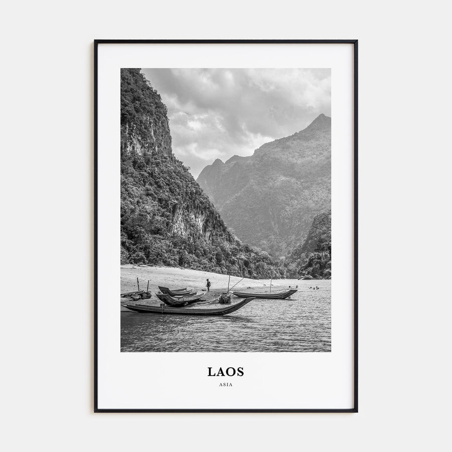 Laos Portrait B&W No 2 Poster