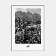 Laos Portrait B&W No 3 Poster