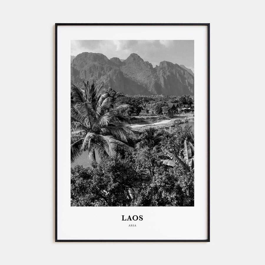 Laos Portrait B&W No 3 Poster