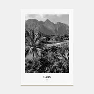 Laos Portrait B&W No 3 Poster
