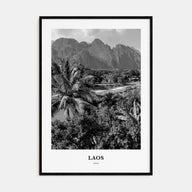Laos Portrait B&W No 3 Poster