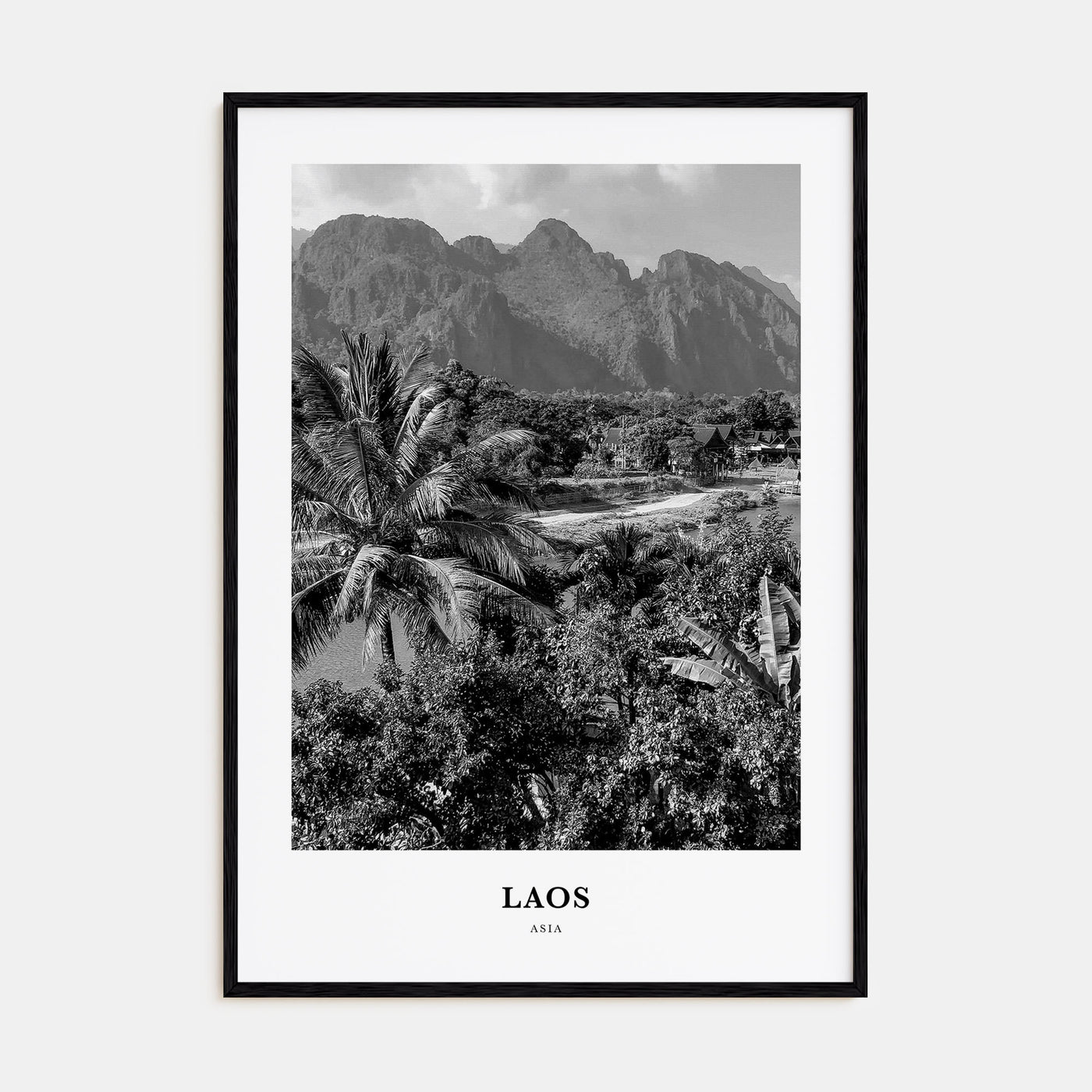 Laos Portrait B&W No 3 Poster
