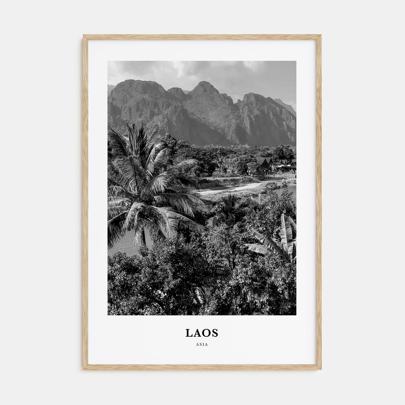 Laos Portrait B&W No 3 Poster