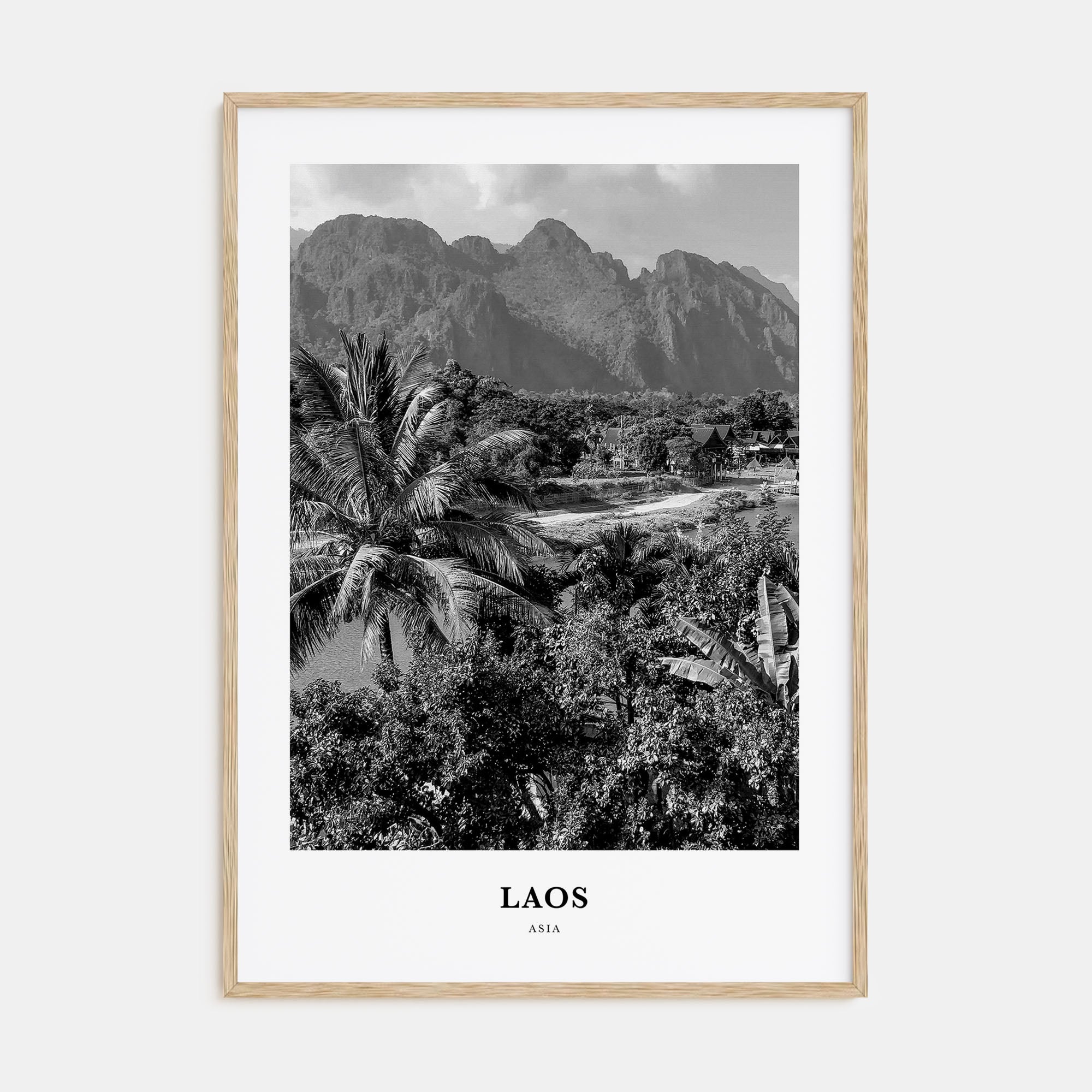 Laos Portrait B&W No 3 Poster