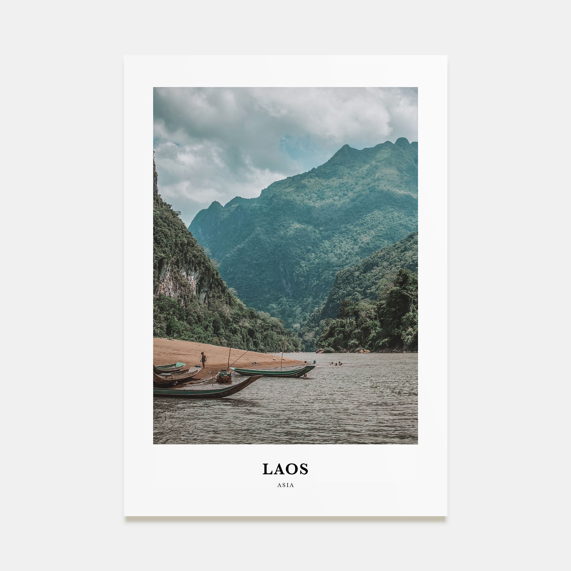 Laos Portrait Color Poster
