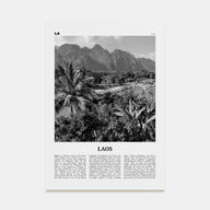 Laos Travel B&W No 2 Poster