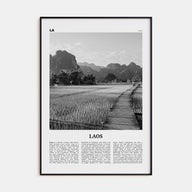 Laos Travel B&W No 3 Poster