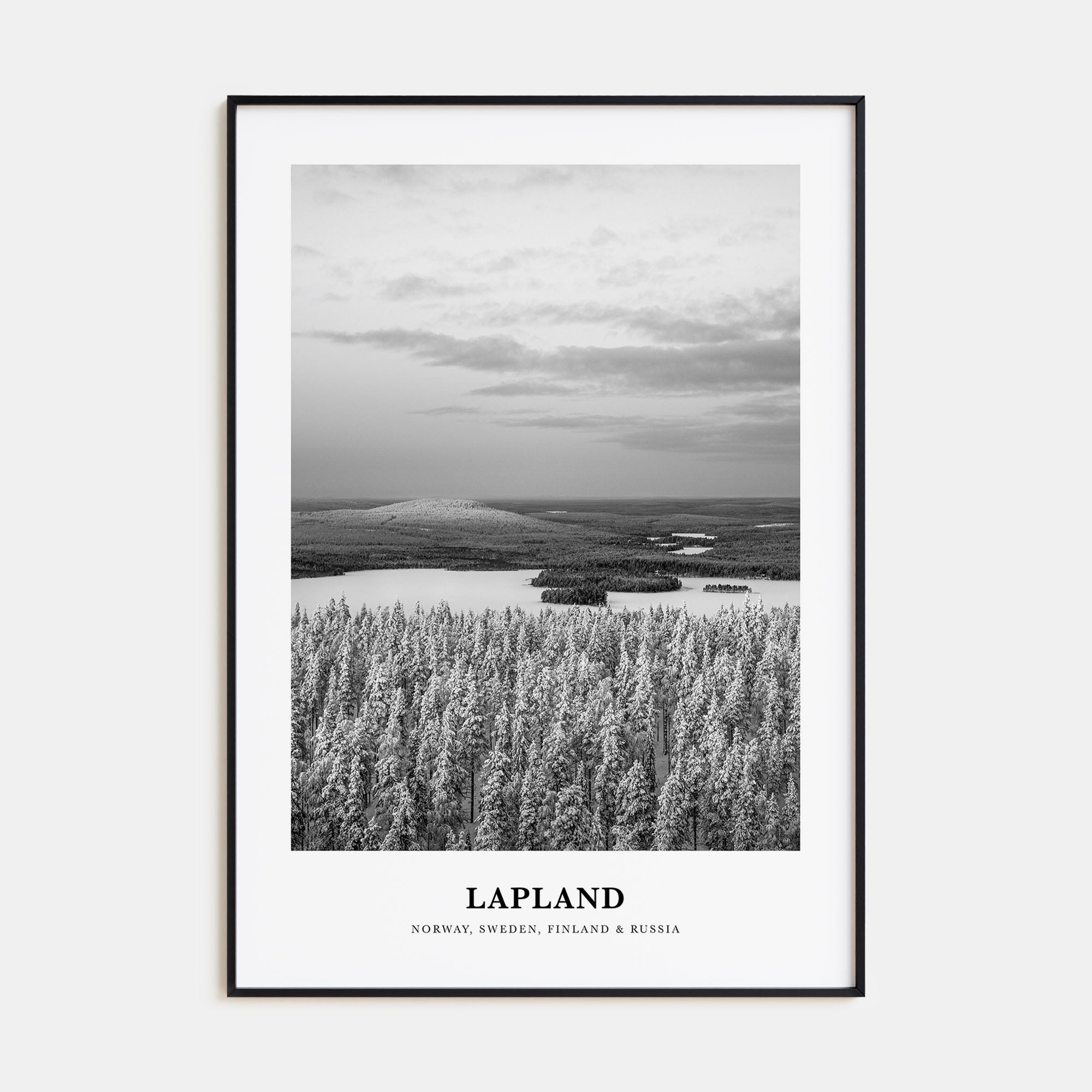 Lapland Portrait B&W Poster