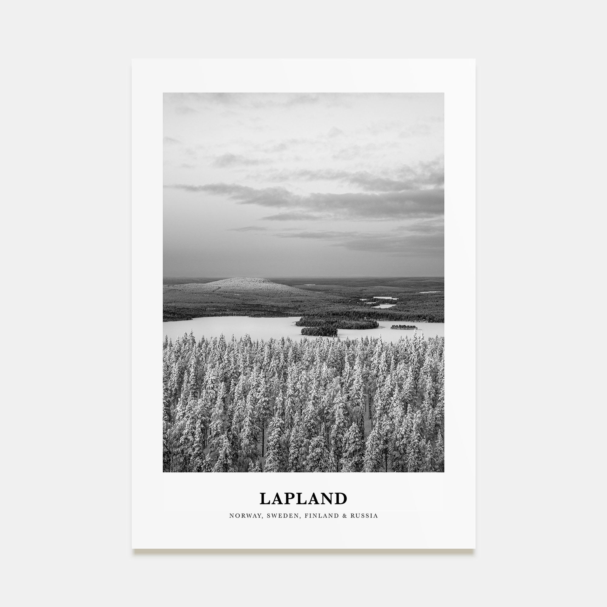Lapland Portrait B&W Poster