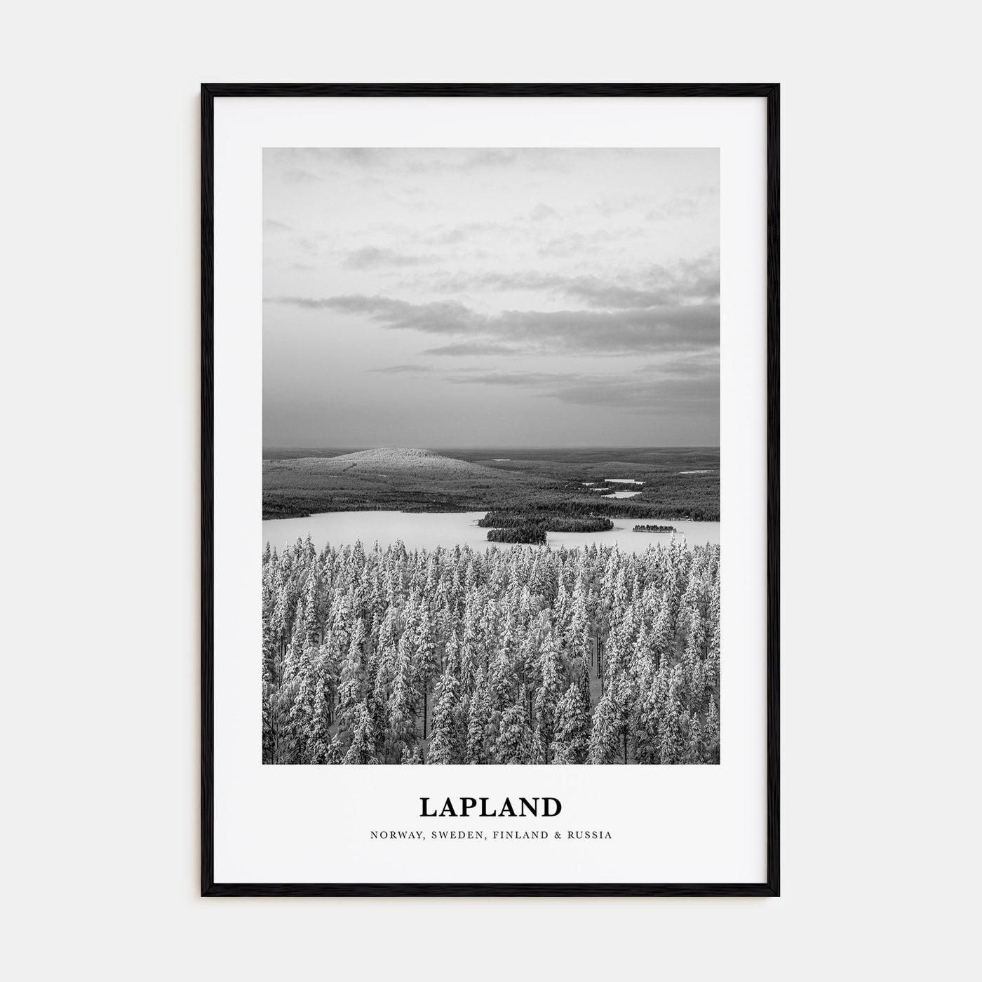 Lapland Portrait B&W Poster