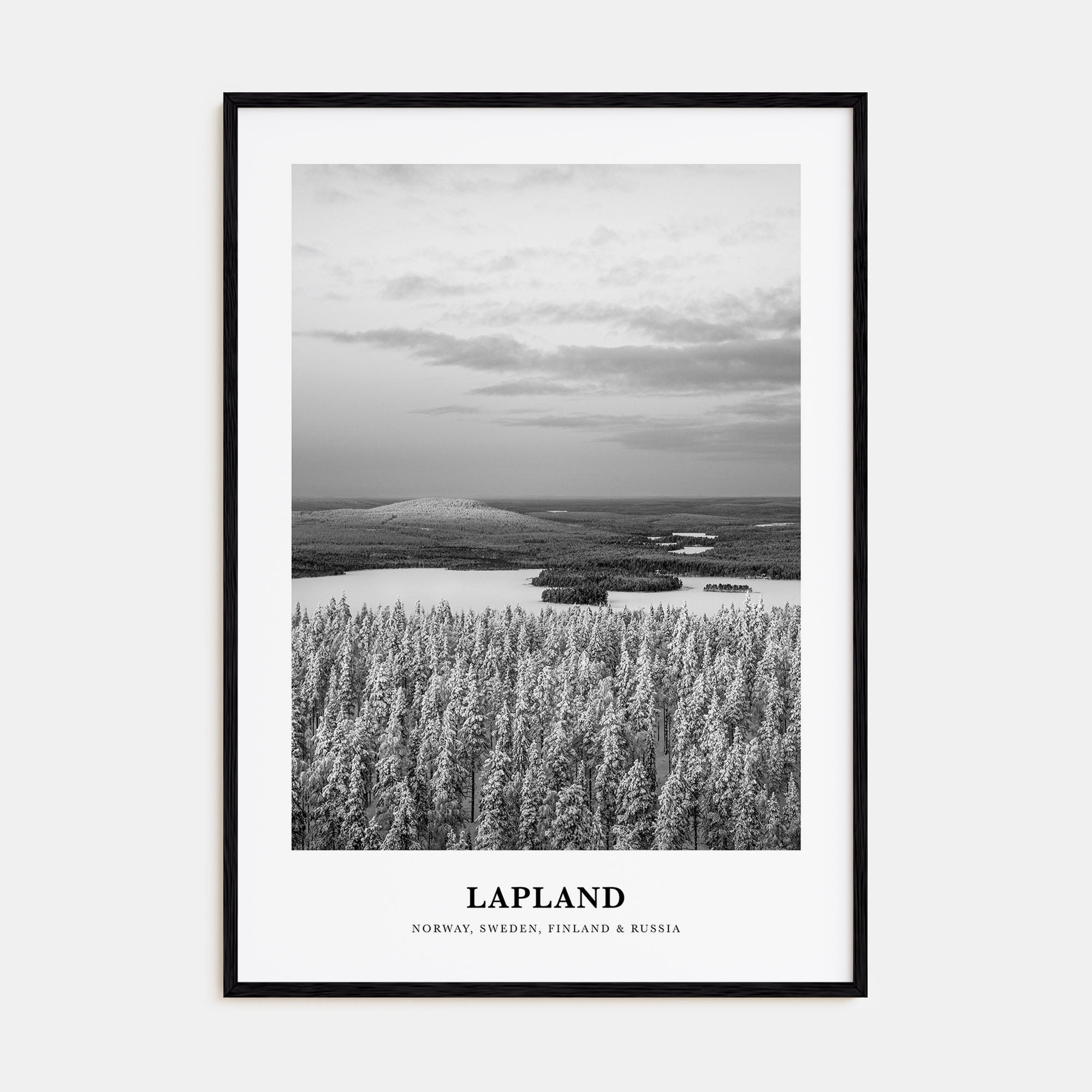 Lapland Portrait B&W Poster