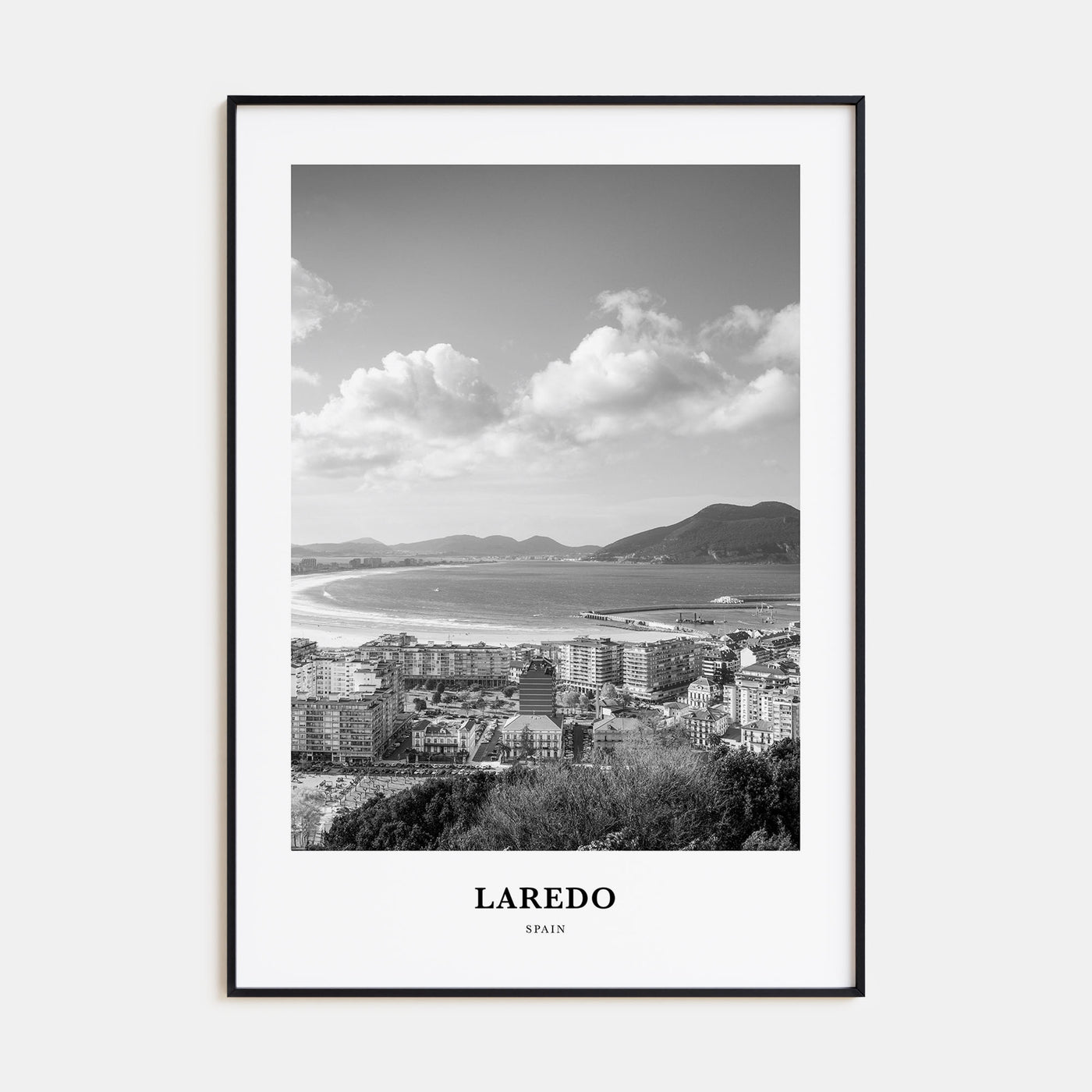 Laredo, Spain Portrait B&W Poster