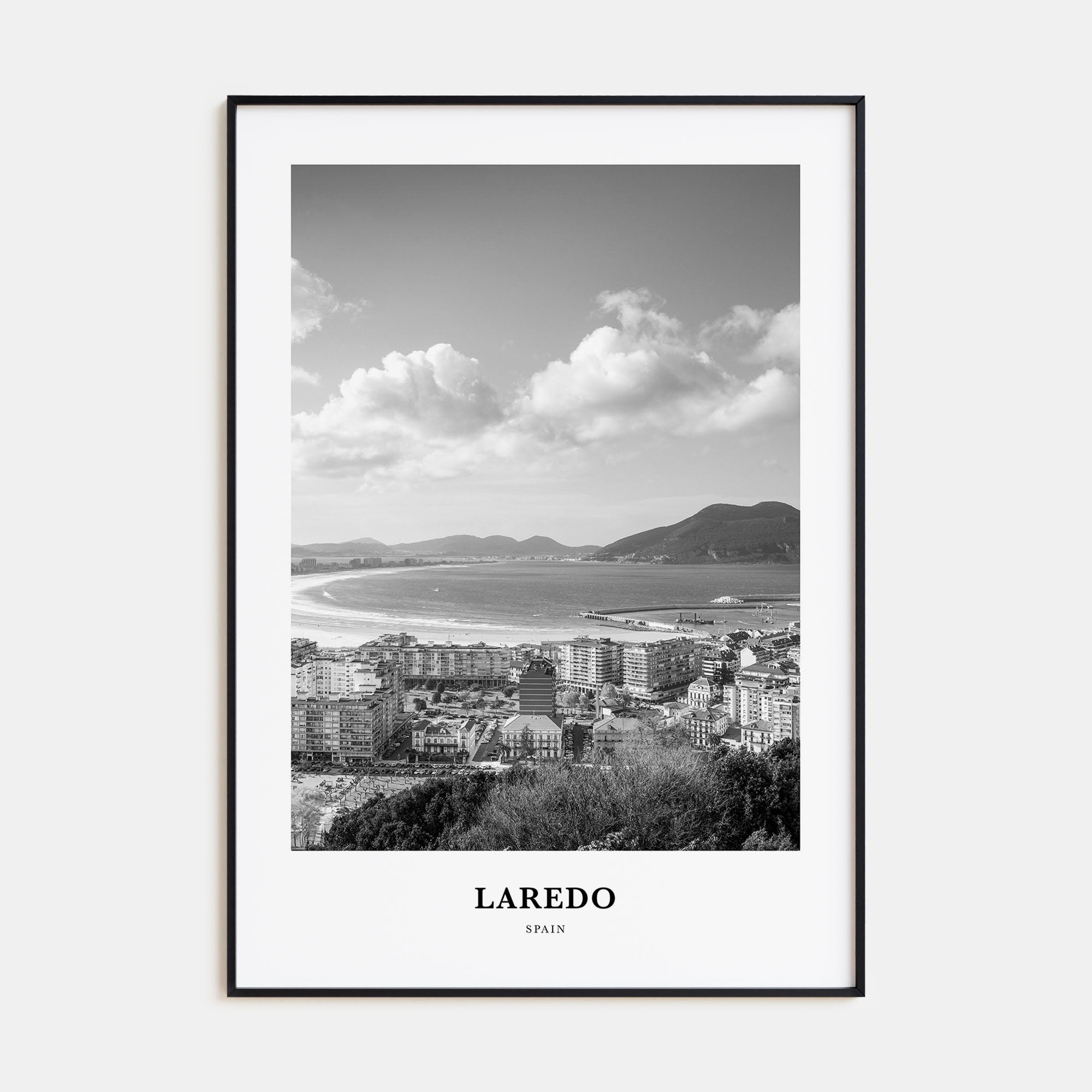 Laredo, Spain Portrait B&W Poster