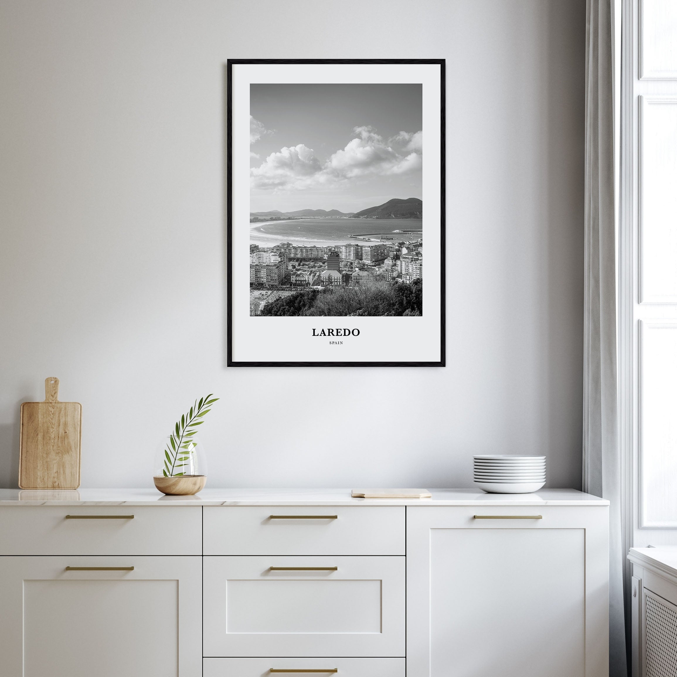 Laredo, Spain Portrait B&W Poster