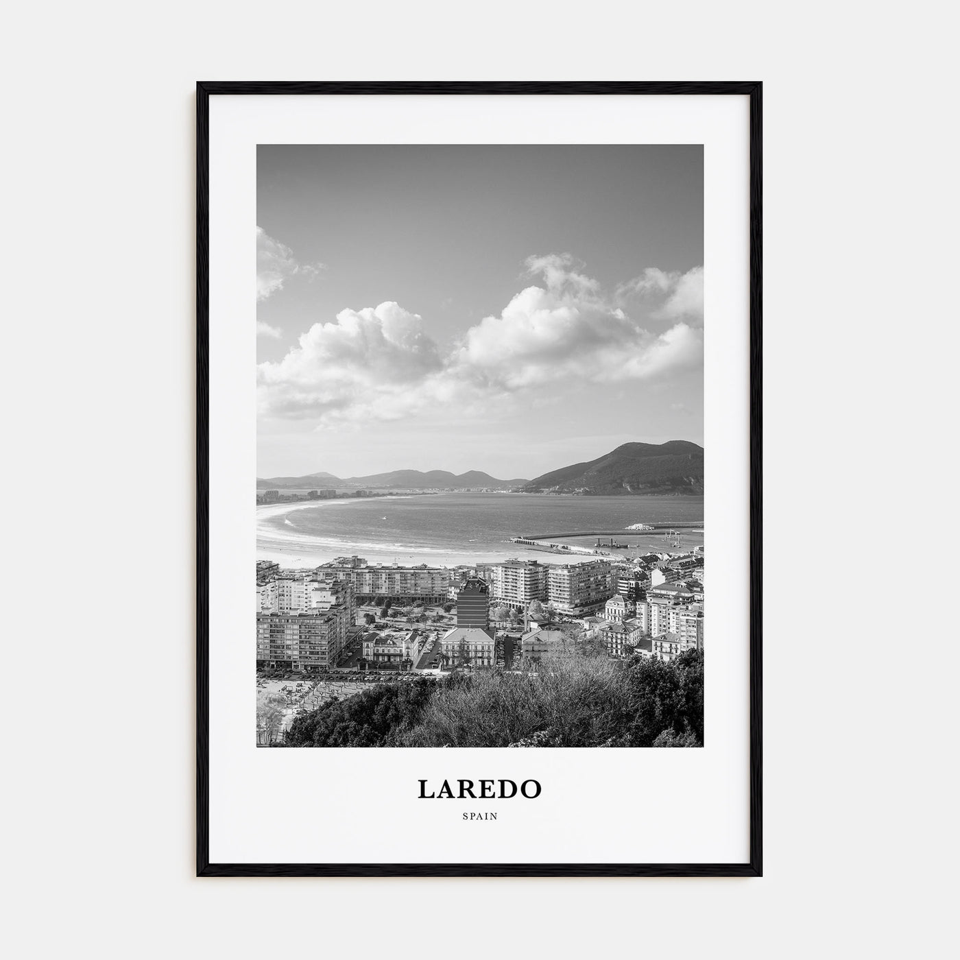 Laredo, Spain Portrait B&W Poster