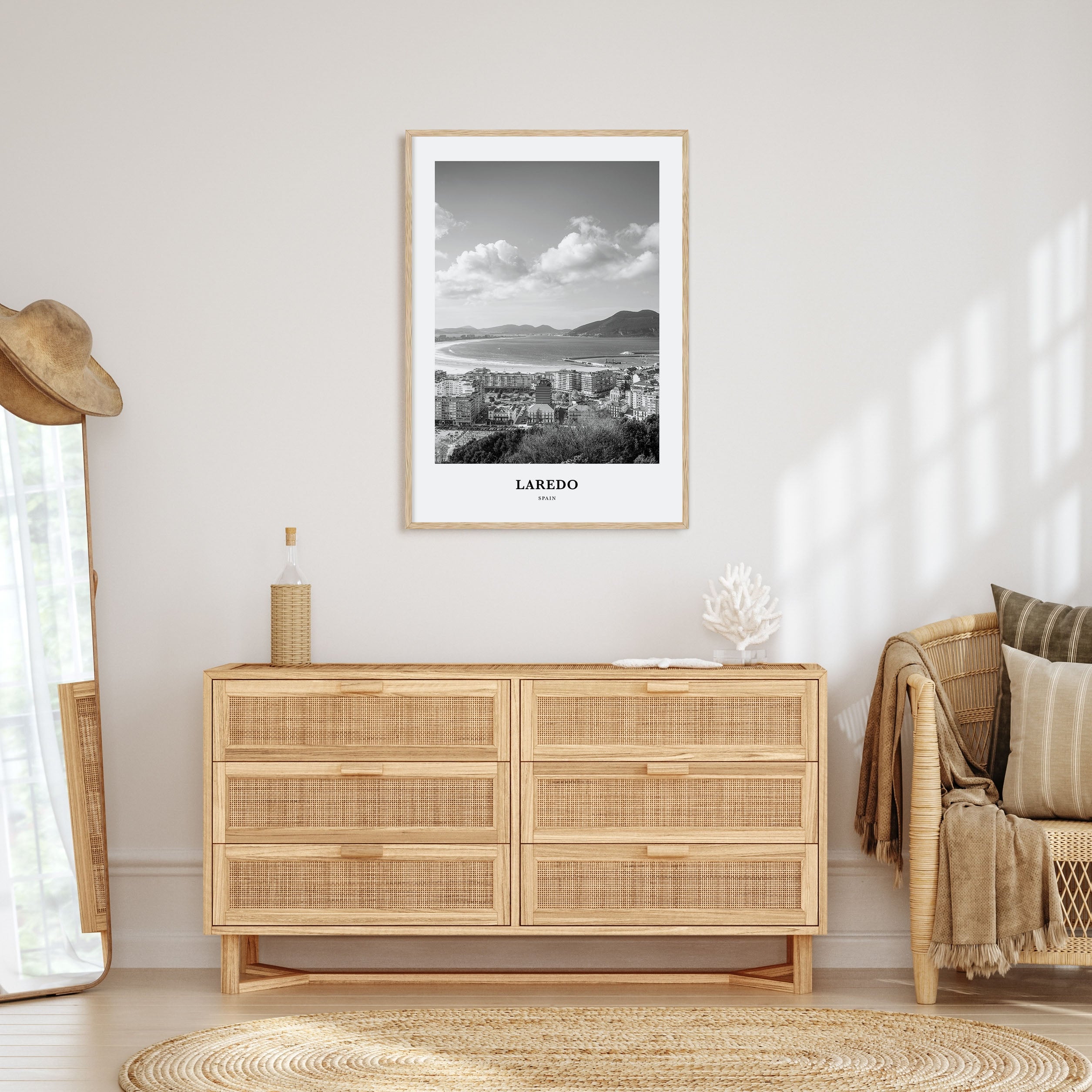 Laredo, Spain Portrait B&W Poster