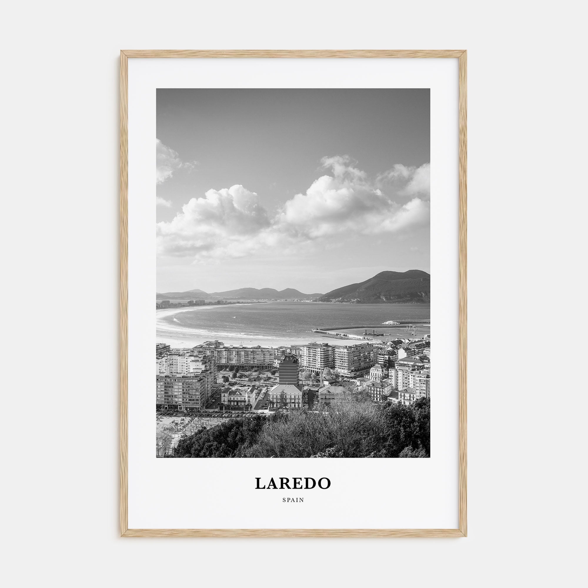 Laredo, Spain Portrait B&W Poster
