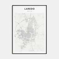 Laredo, Texas Map Portrait Poster