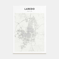 Laredo, Texas Map Portrait Poster