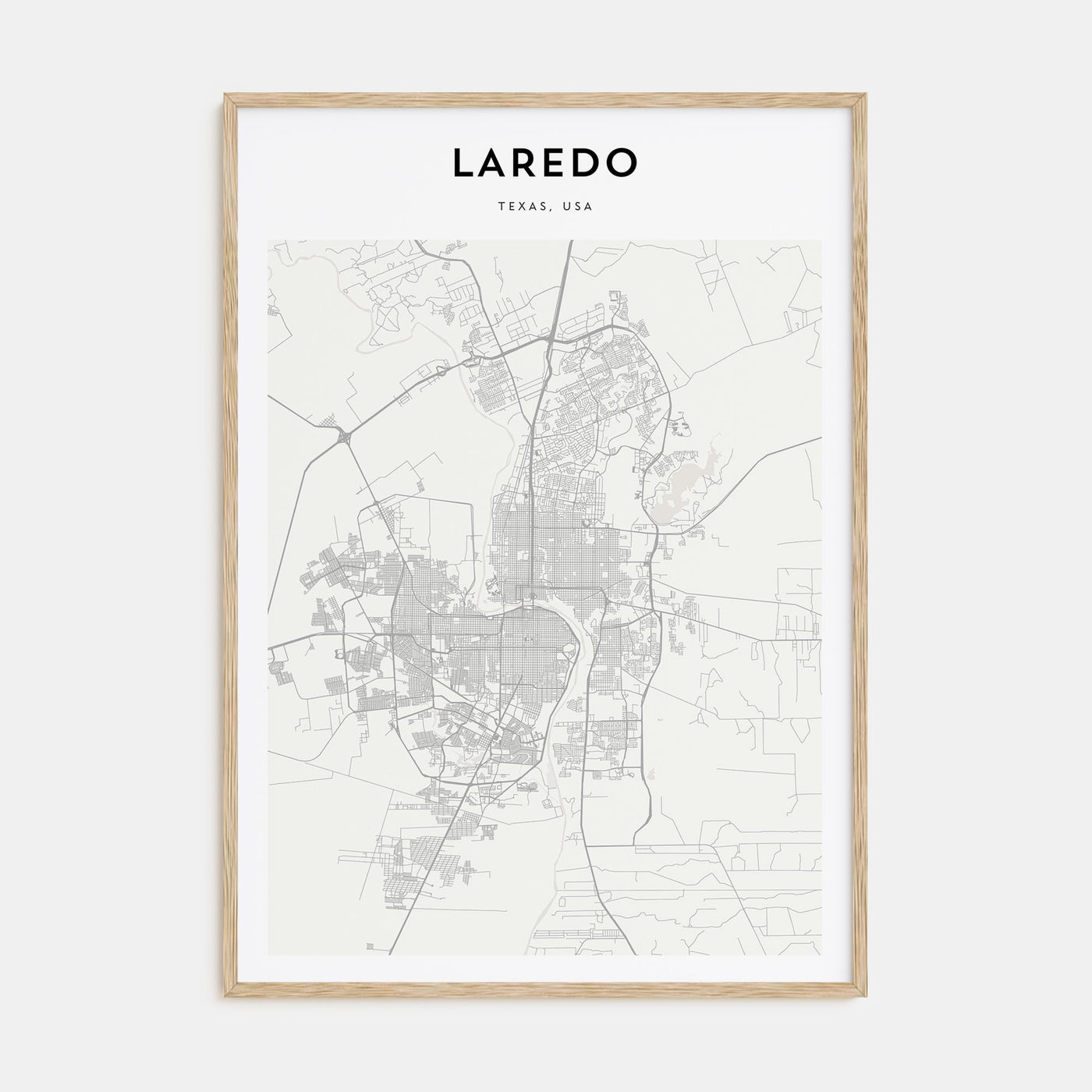 Laredo, Texas Map Portrait Poster