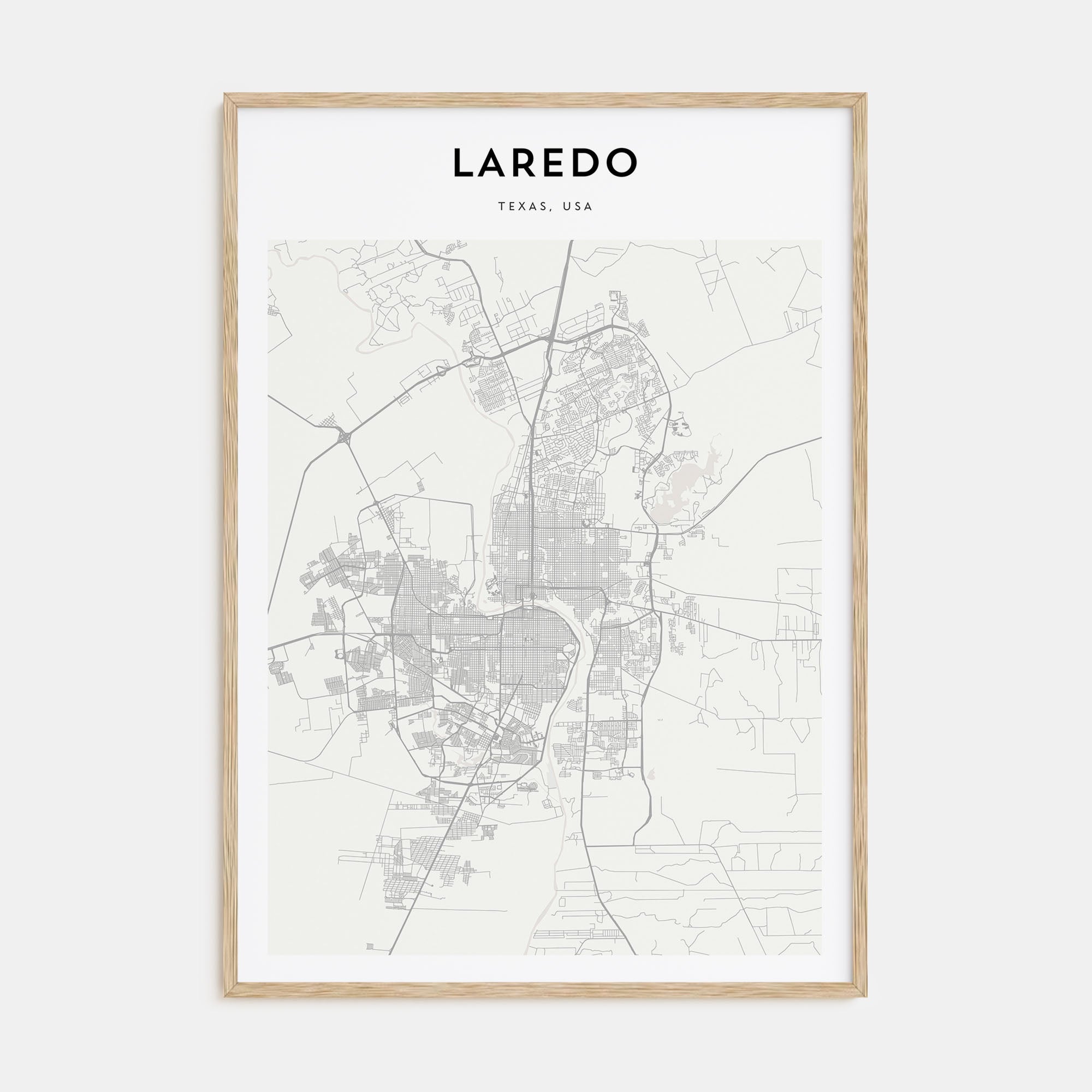 Laredo, Texas Map Portrait Poster