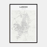 Laredo, Texas Map Portrait Poster