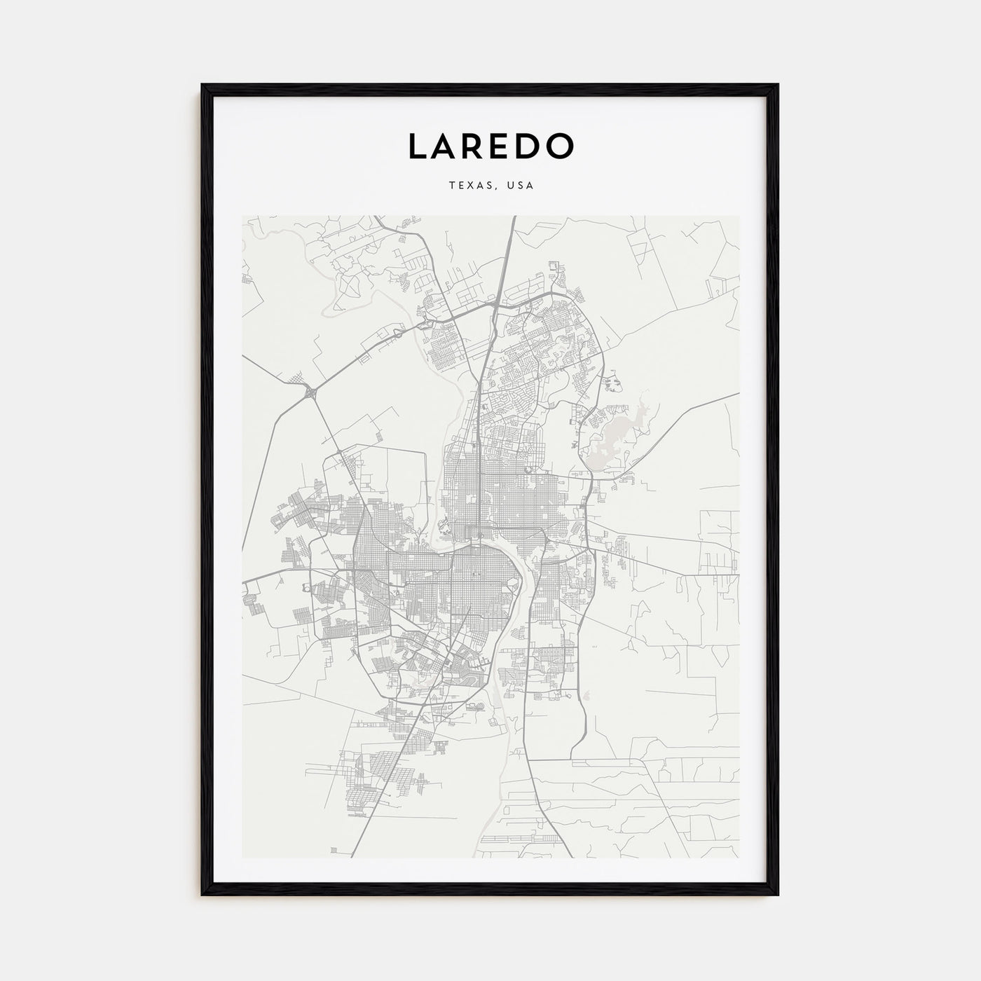 Laredo, Texas Map Portrait Poster