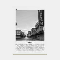 Laredo, Texas Travel B&W Poster