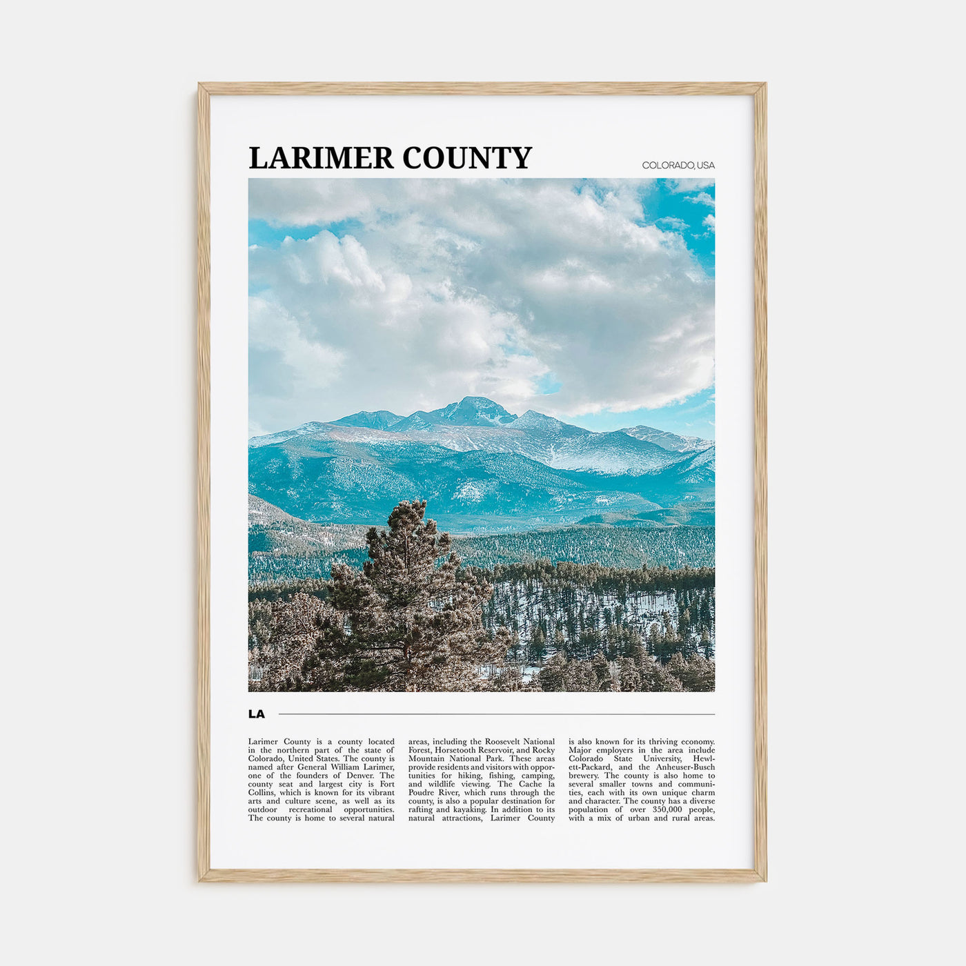 Larimer County Travel Color Poster