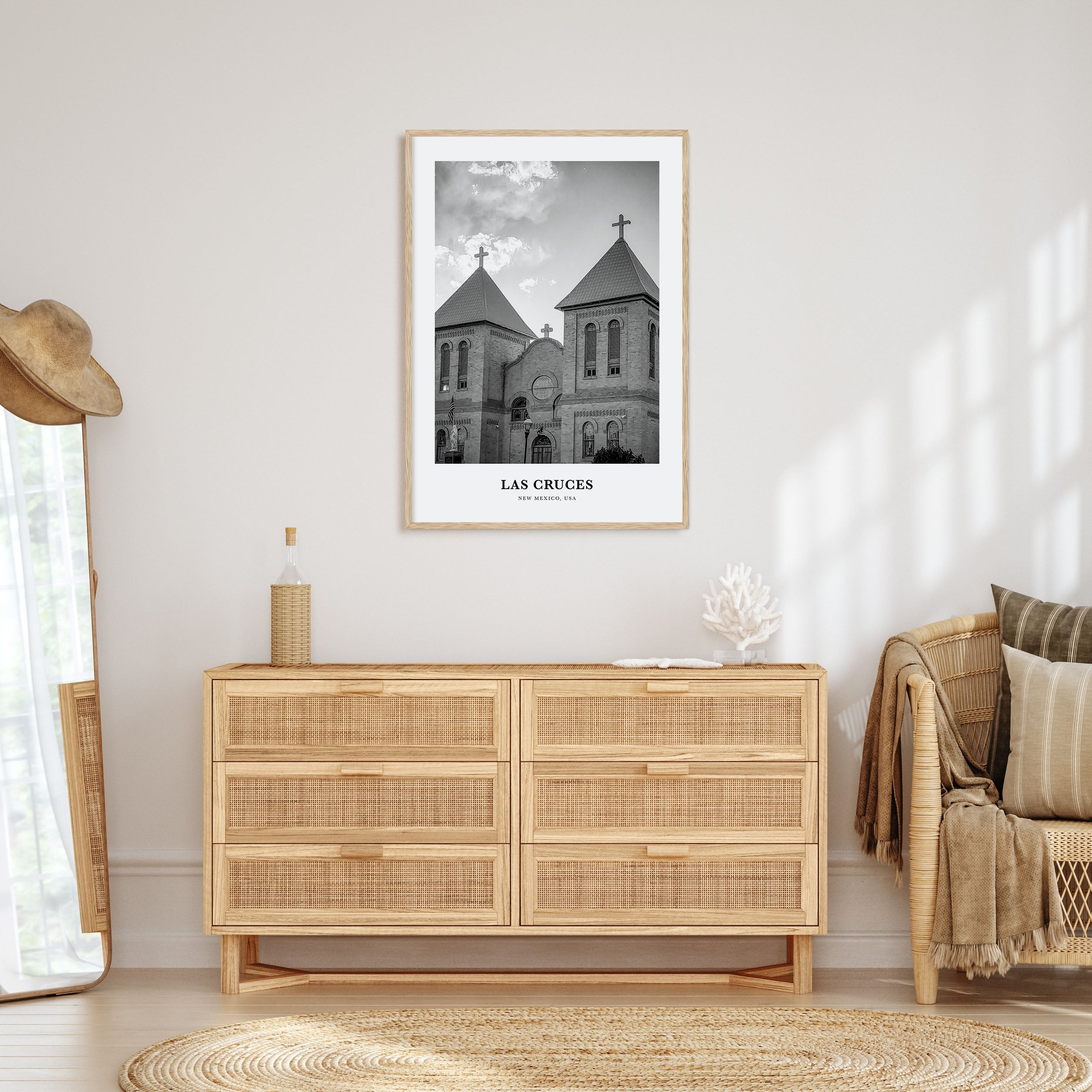 Las Cruces Portrait B&W Poster