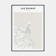 Las Palmas Map Portrait Poster