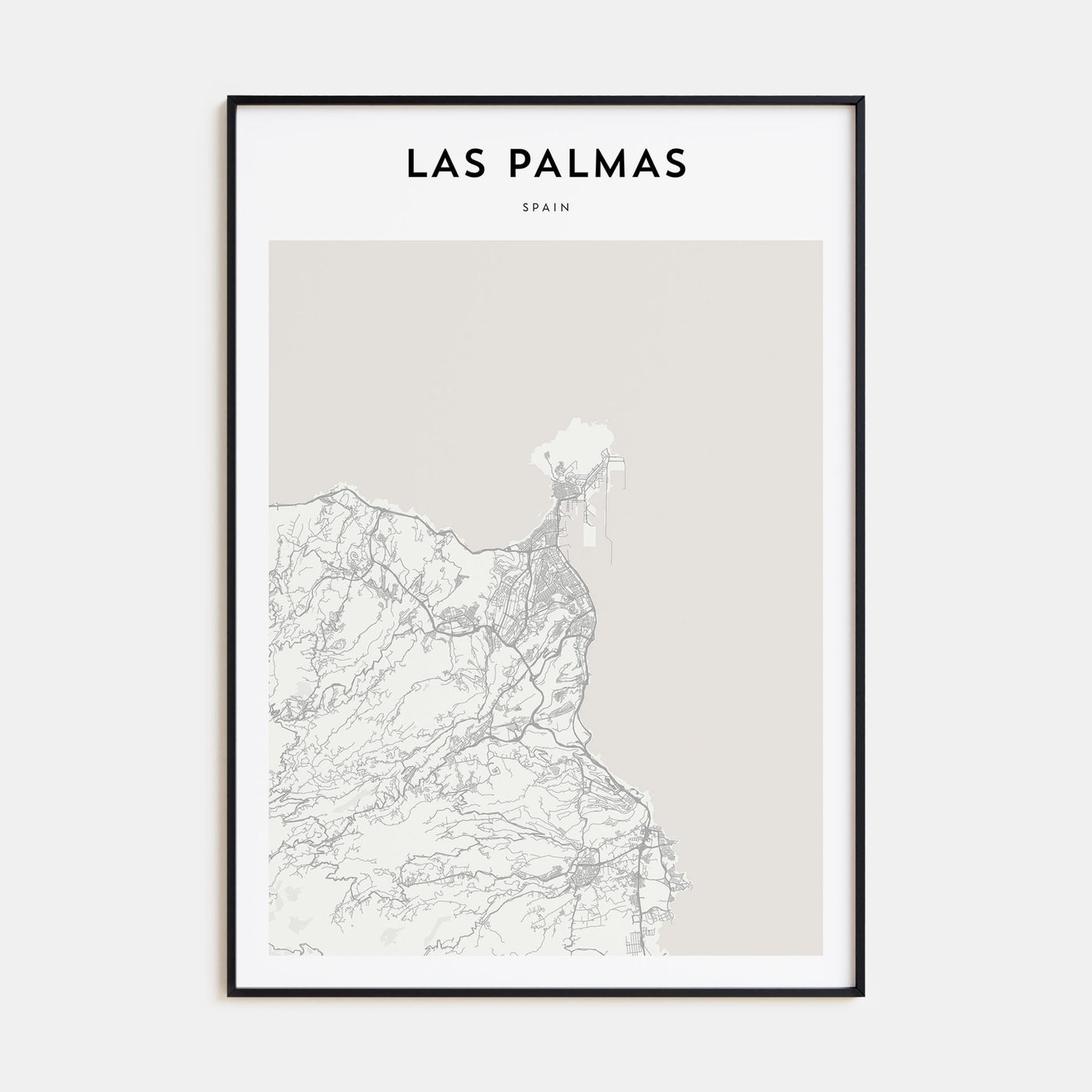 Las Palmas Map Portrait Poster