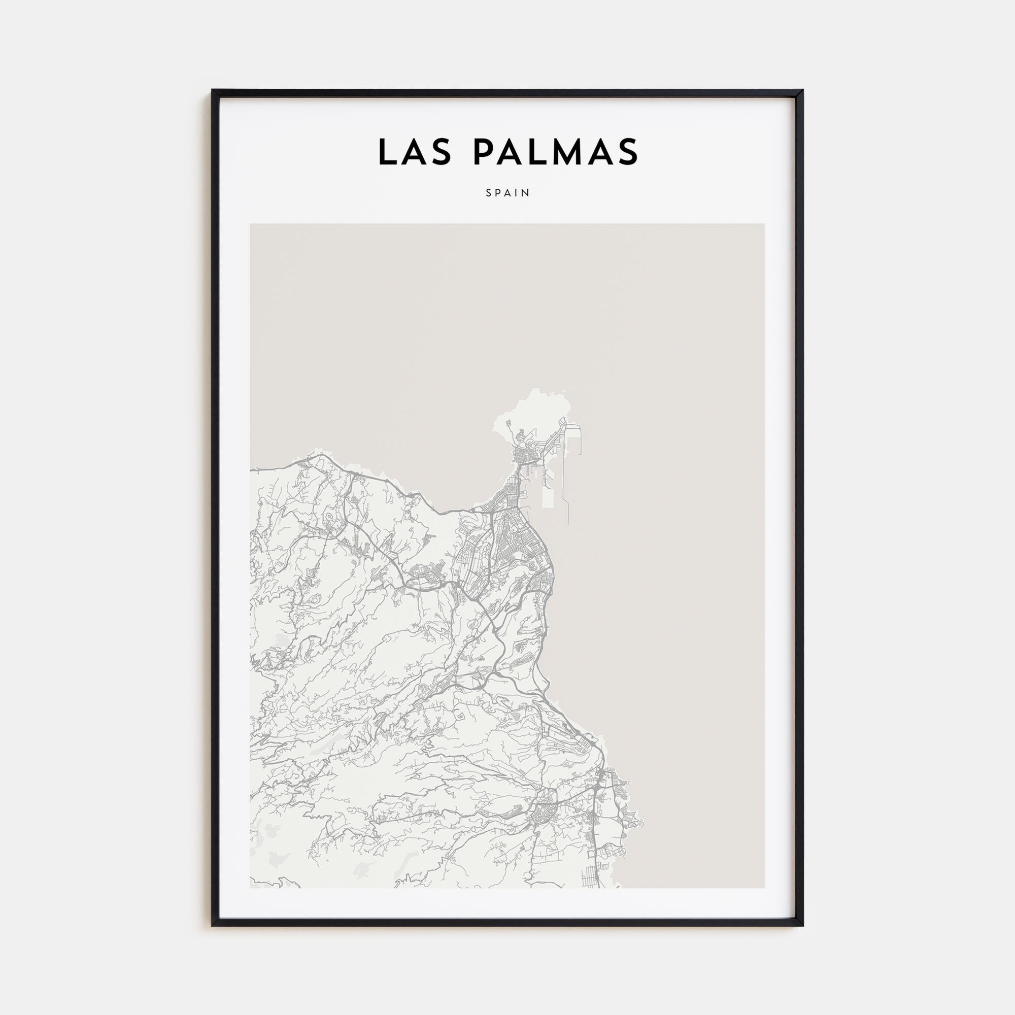 Las Palmas Map Portrait Poster