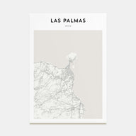 Las Palmas Map Portrait Poster