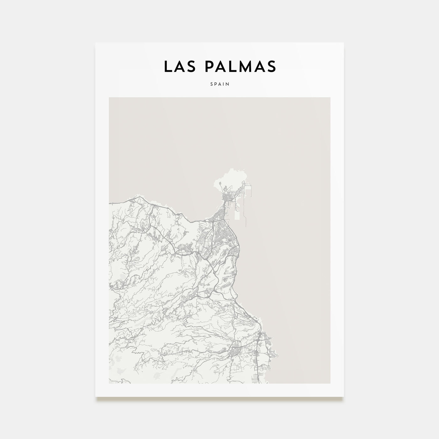 Las Palmas Map Portrait Poster