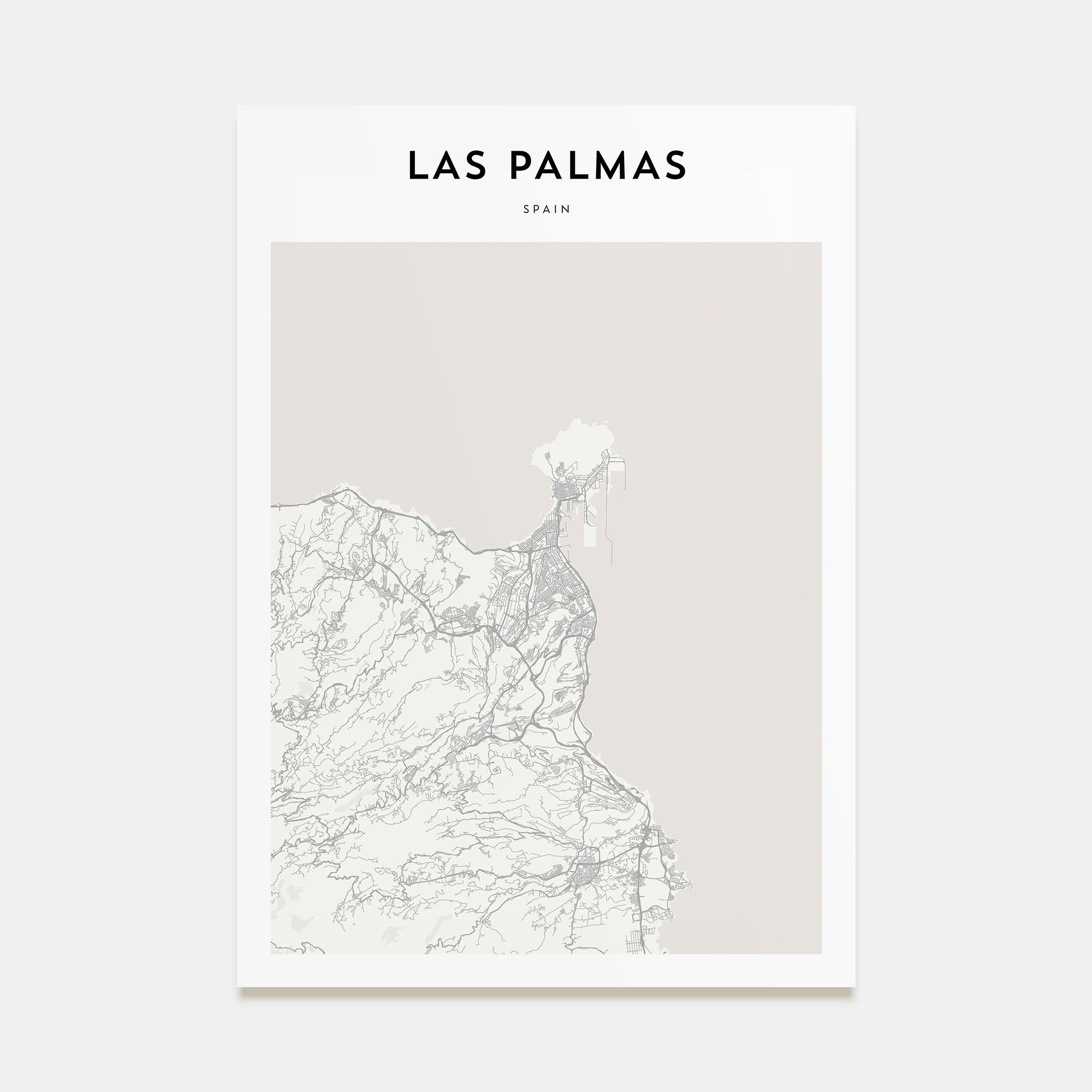 Las Palmas Map Portrait Poster