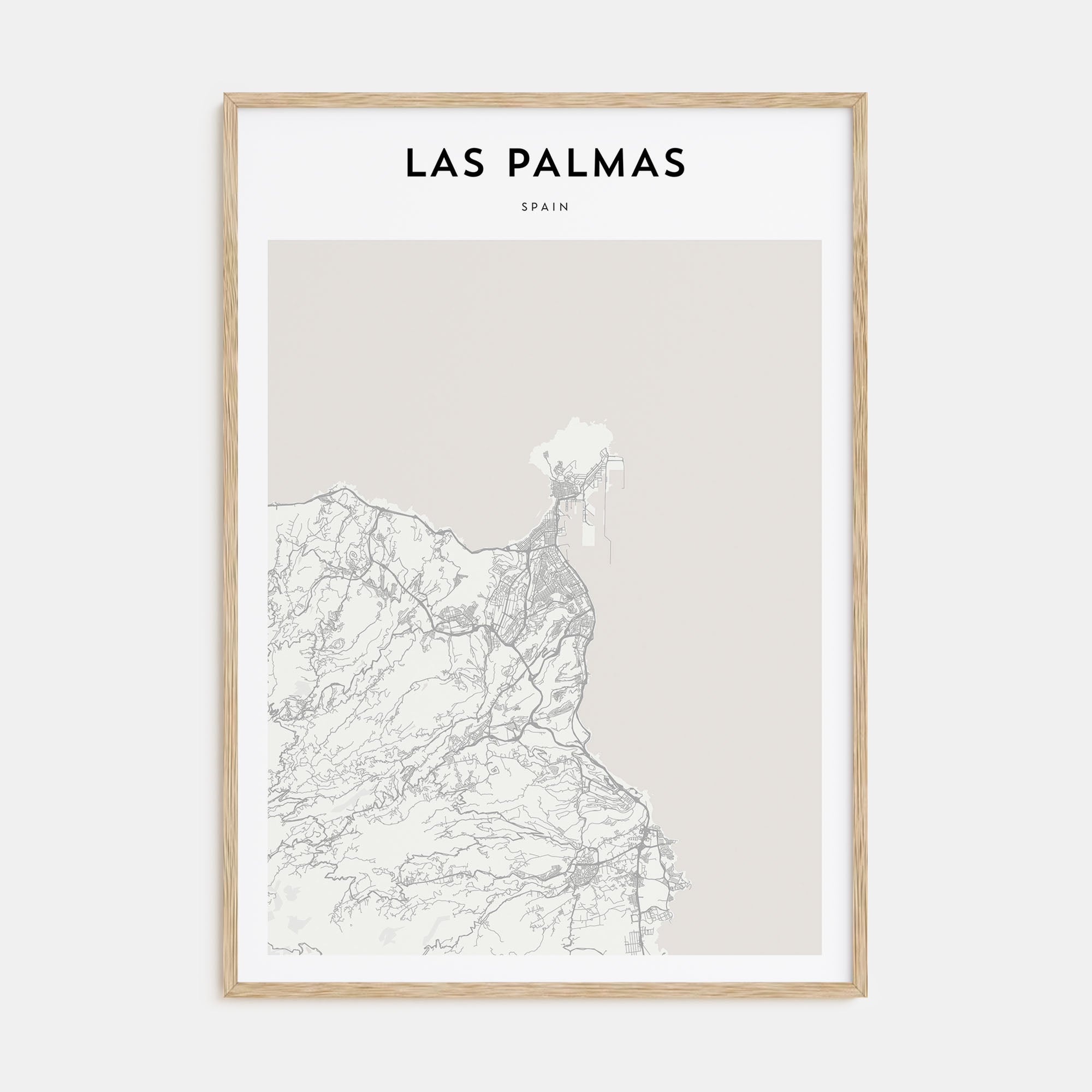 Las Palmas Map Portrait Poster