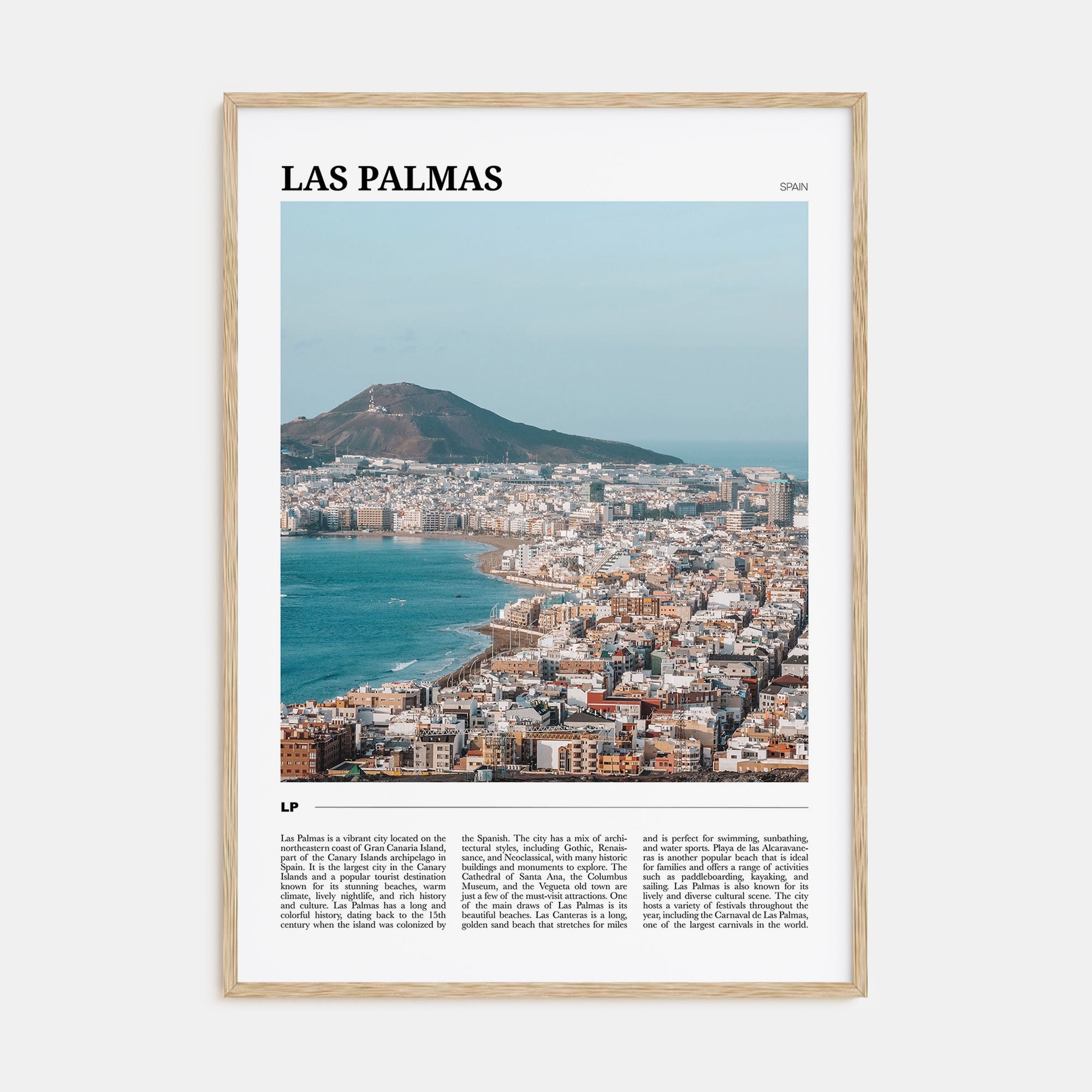 Las Palmas Travel Color Poster