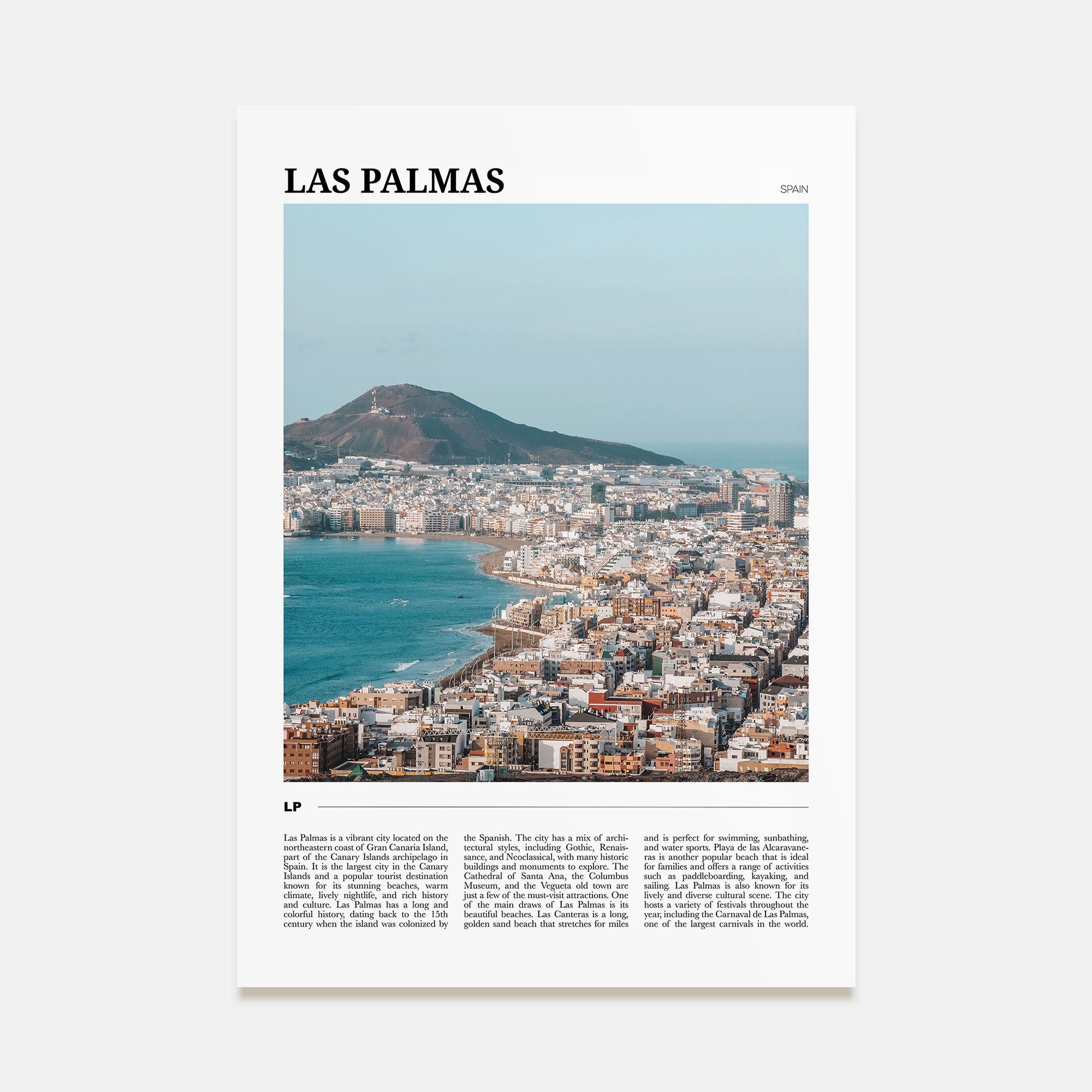 Las Palmas Travel Color Poster