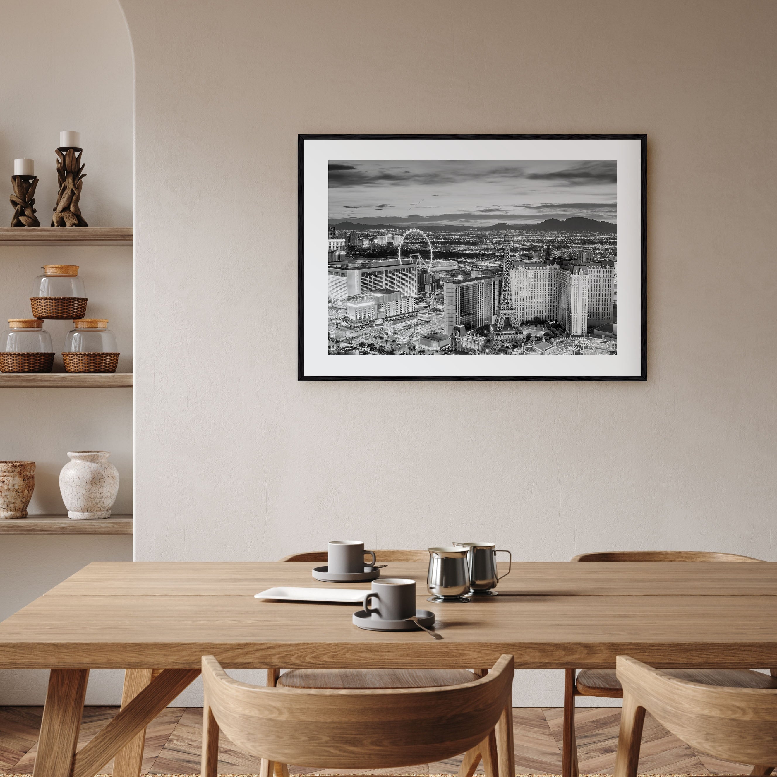Las Vegas Landscape B&W Poster